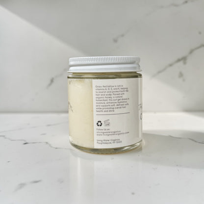 Tallow Honey Curl Gel with 100% Grass Fed Tallow (Medium to Strong Hold) by Living Water Organics