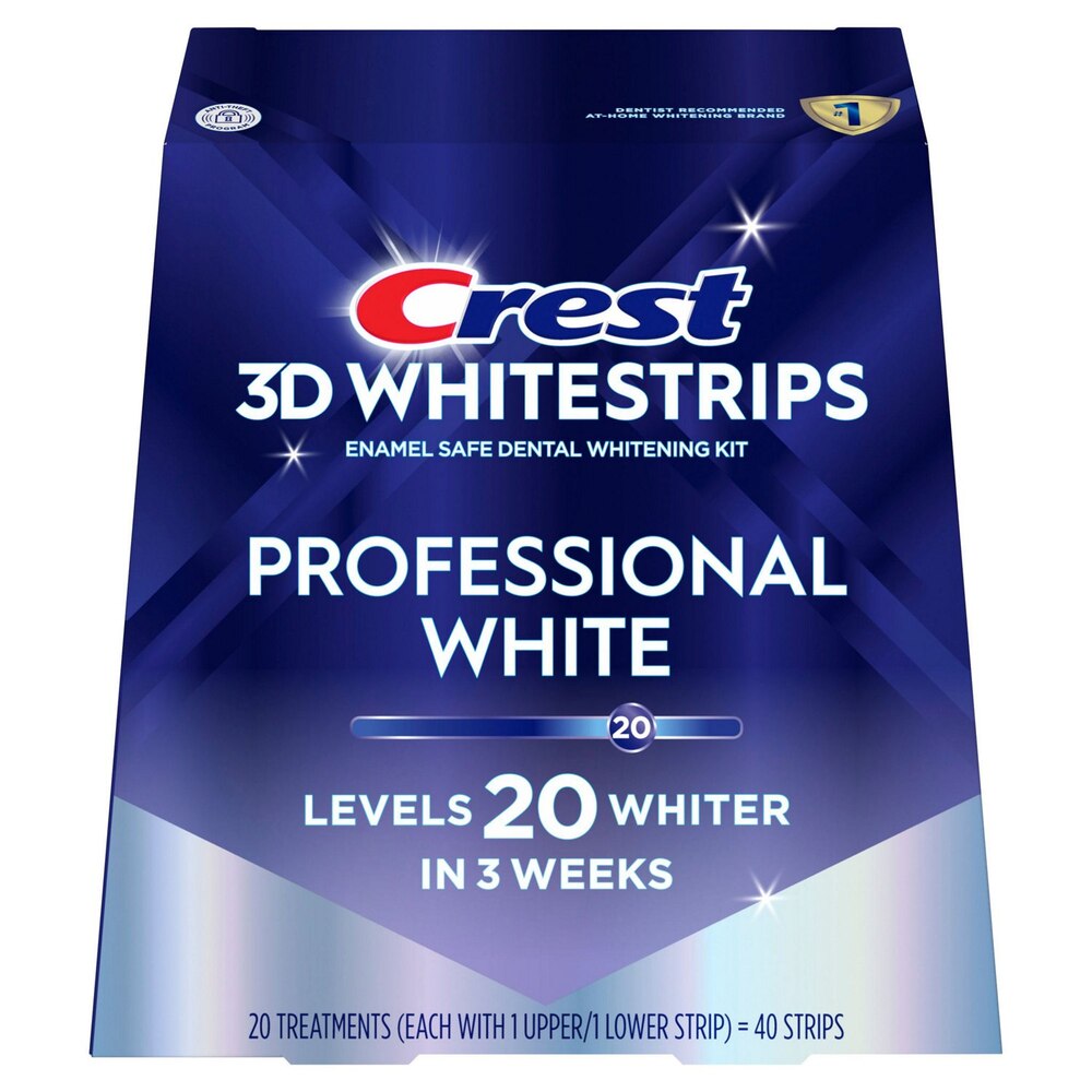 Crest 3D White Strips Professional White Enamel Safe Dental Whitening Kit, 1Kit by Pasteur Pharmacy