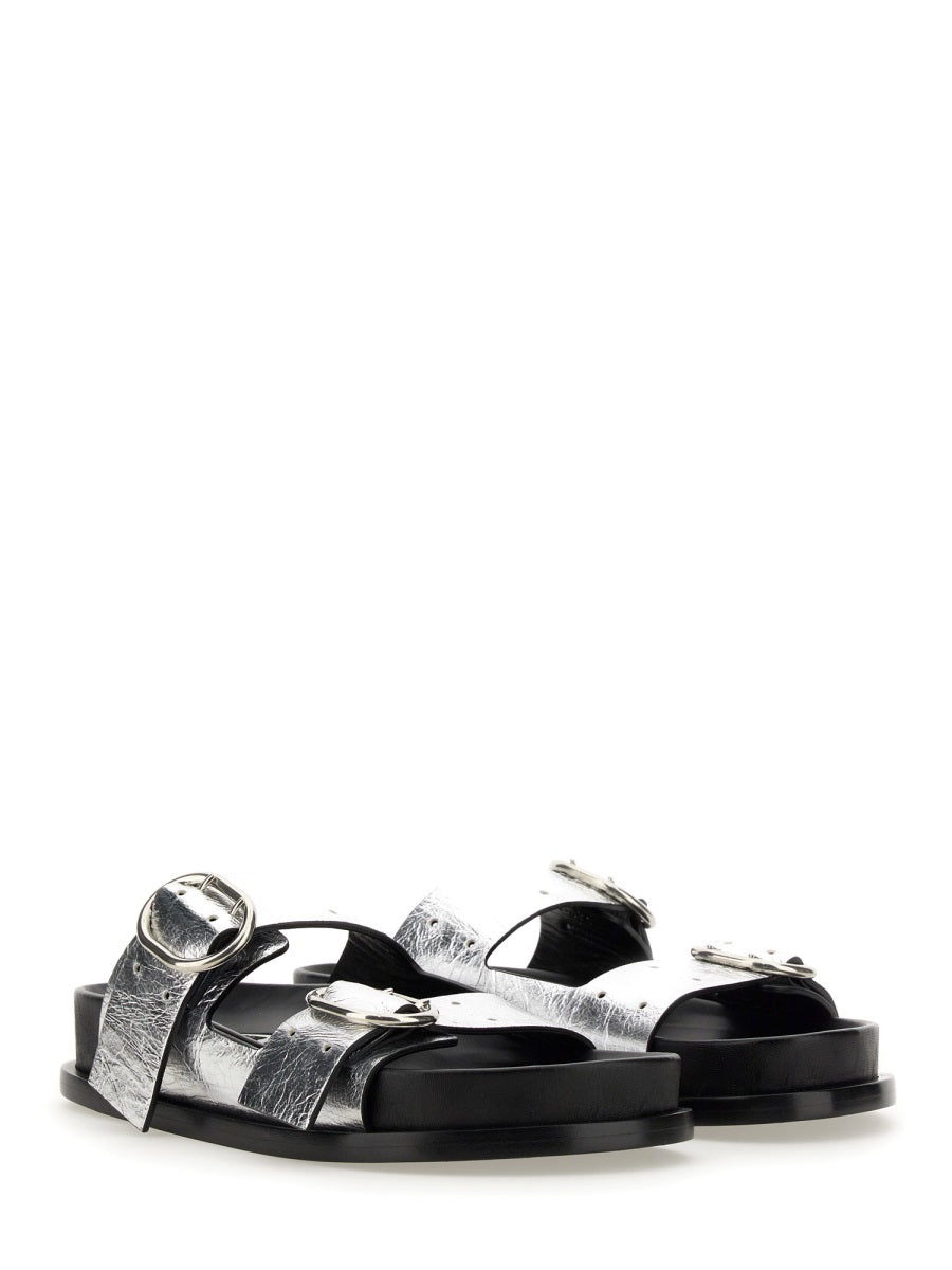 Jil Sander Women Leather Sandal With Buckle by Luosophy