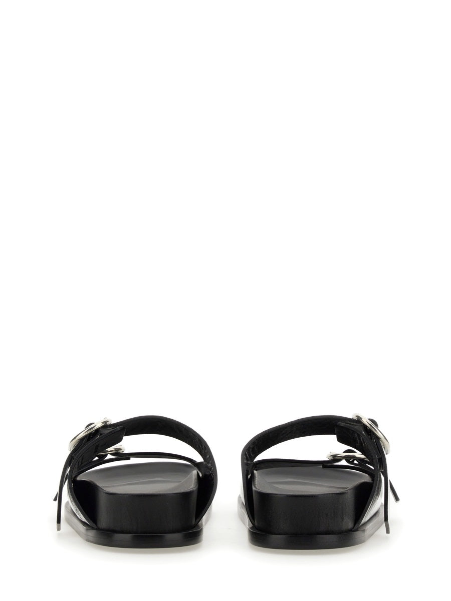 Jil Sander Women Leather Sandal With Buckle by Luosophy