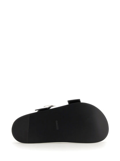 Jil Sander Women Leather Sandal With Buckle by Luosophy