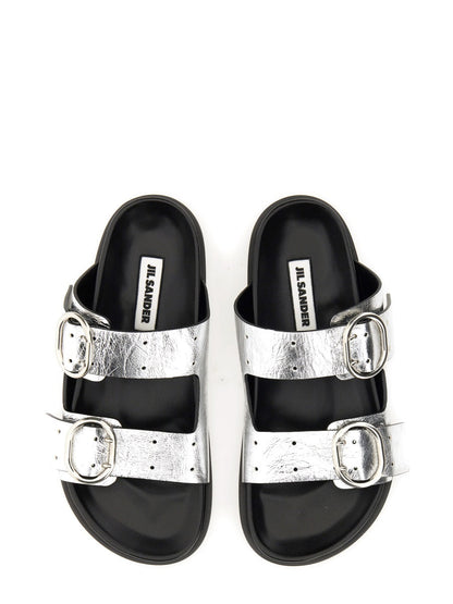 Jil Sander Women Leather Sandal With Buckle by Luosophy