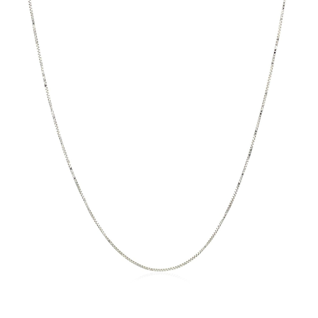 10k White Gold Classic Box Chain 0.45mm  DestGlow
