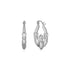 14K White Gold Claddagh Symbol Hoop Earrings by Bids.com
