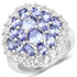 4.72 Carat Genuine Tanzanite and White Topaz .925 Sterling Silver Ring by Bids.com