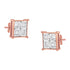 Rose Gold Plated Sterling Silver Diamond Composite Stud Earrings (3/4 cttw, J-K Color, I1-I2 Clarity) by Bids.com
