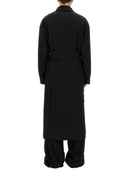 Balenciaga Men Belted Trench Coat by Luosophy