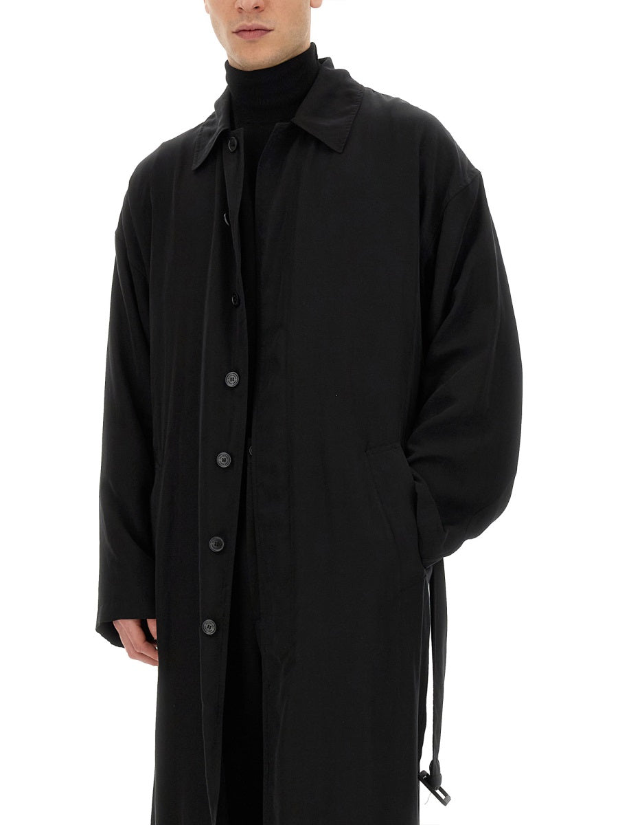 Balenciaga Men Belted Trench Coat by Luosophy