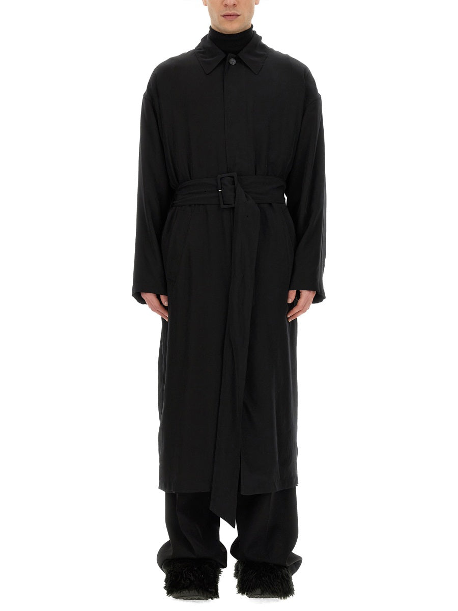 Balenciaga Men Belted Trench Coat by Luosophy