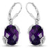 10.18 Carat Genuine Amethyst and White Topaz .925 Sterling Silver Earrings by Bids.com