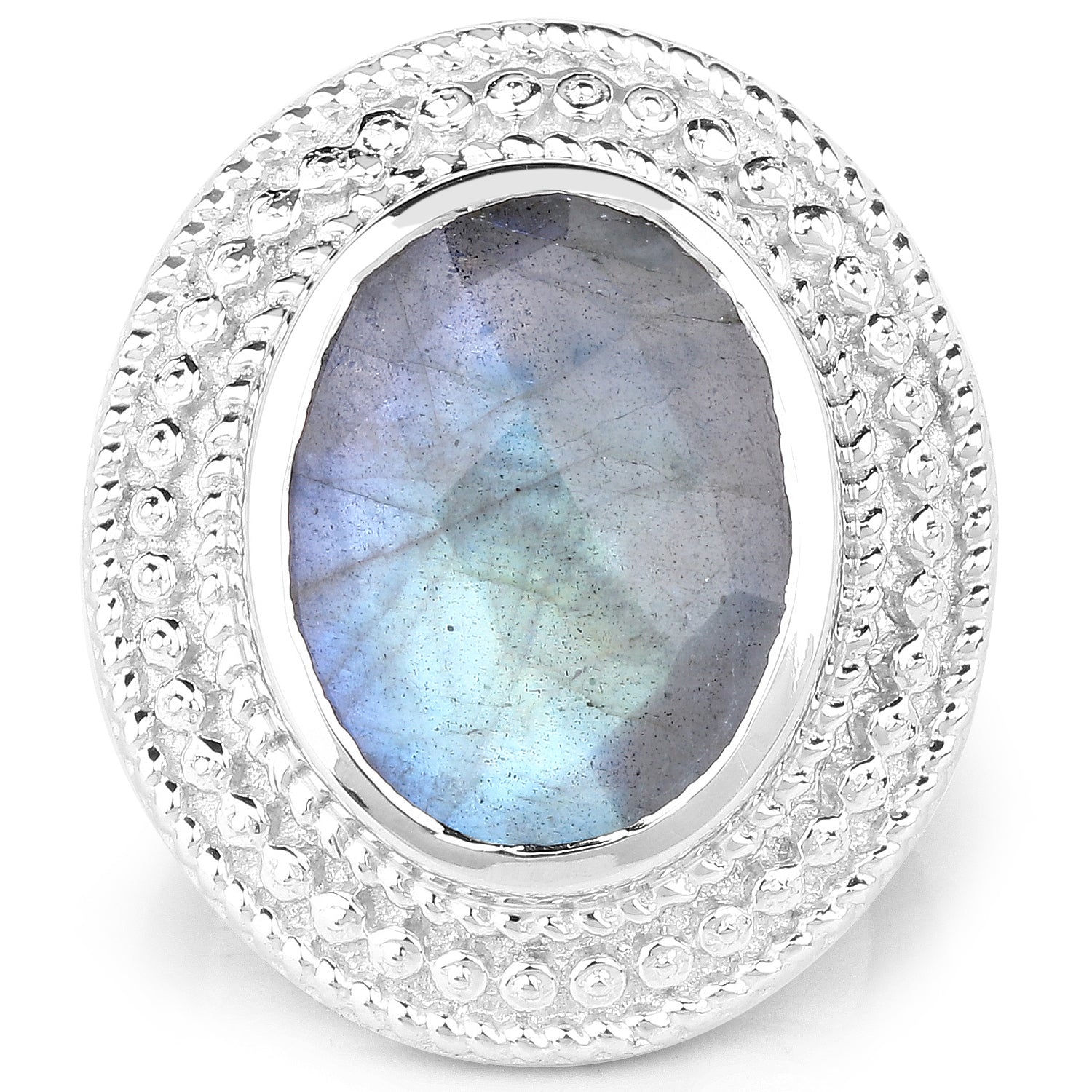 7.00 Carat Genuine Labradorite .925 Sterling Silver Ring by Bids.com