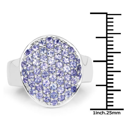 2.00 Carat Genuine Tanzanite .925 Sterling Silver Ring by Bids.com