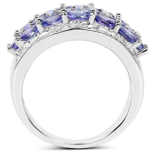 2.72 Carat Genuine Tanzanite .925 Sterling Silver Ring by Bids.com
