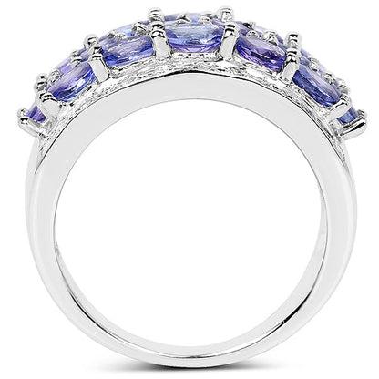 2.72 Carat Genuine Tanzanite .925 Sterling Silver Ring by Bids.com