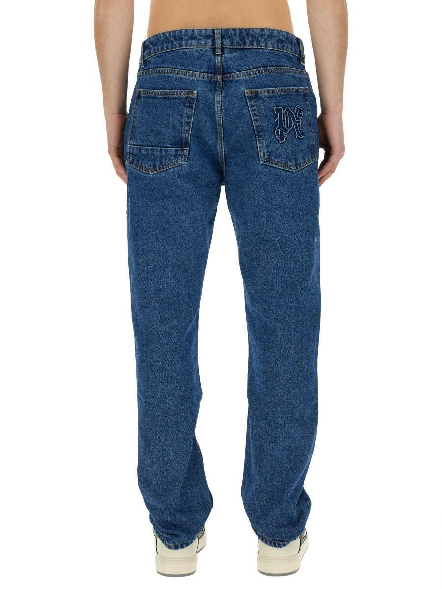 Palm Angels Men Straight Leg Jeans by Luosophy