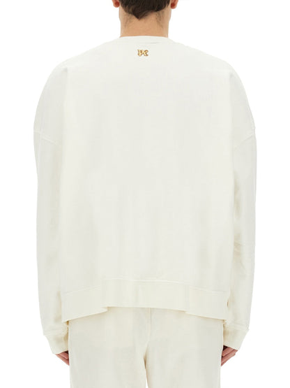 Palm Angels Men "Burning Monogram" Print Sweatshirt by Luosophy