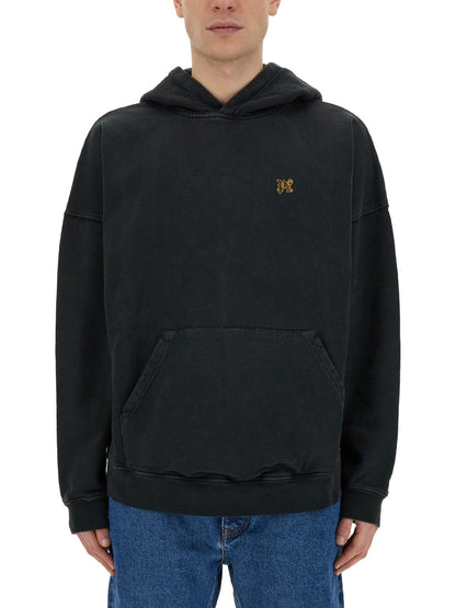 Palm Angels Men "Burning Monogram" Print Sweatshirt by Luosophy