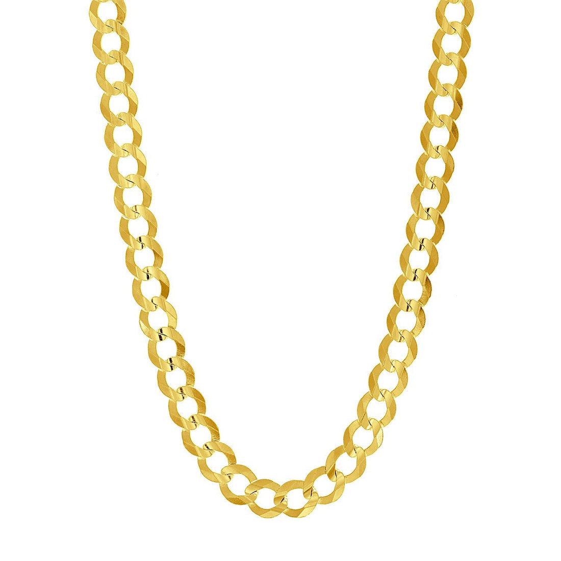 8.2mm 14k Yellow Gold Solid Curb Chain by Bids.com