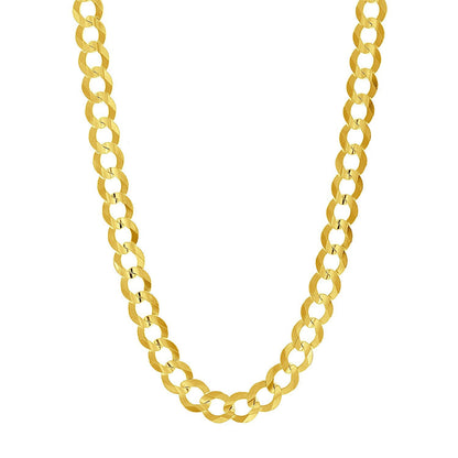 8.2mm 14k Yellow Gold Solid Curb Chain by Bids.com