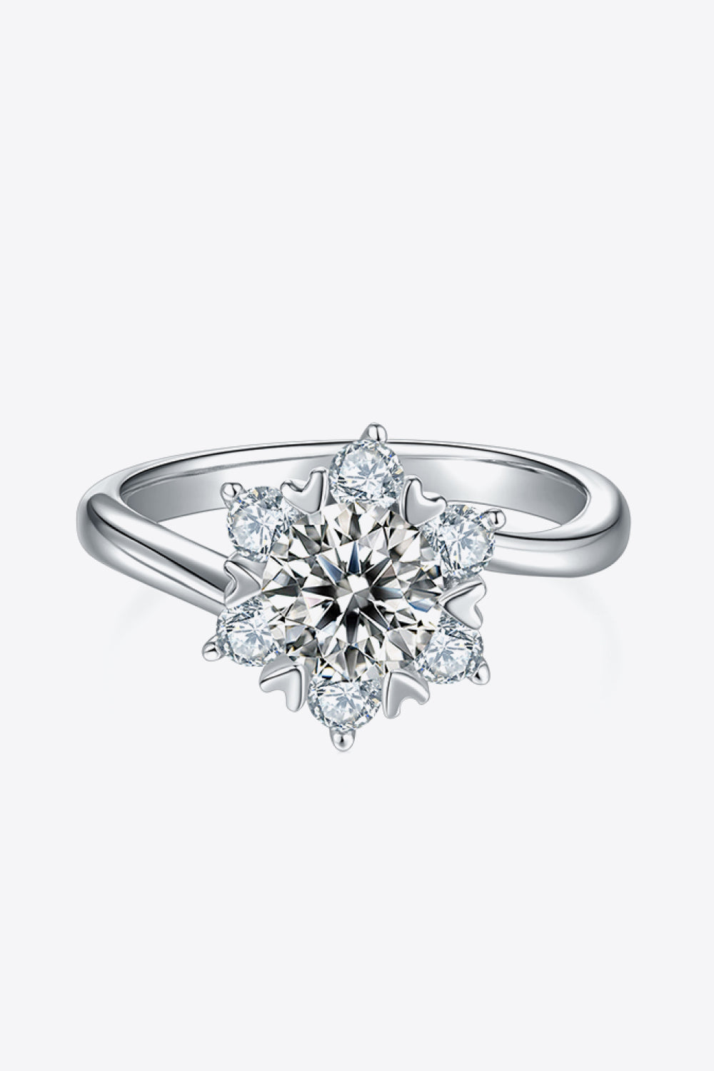 Adored 1 Carat Sparkala™ Platinum Over Pure Sterling Silver Cluster Ring by Sparkala