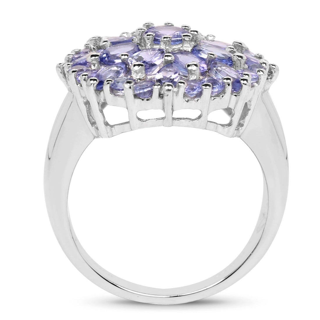 2.79 Carat Genuine Tanzanite .925 Sterling Silver Ring by Bids.com