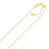 14k Yellow Gold Adjustable Box Chain 0.7mm by Bids.com