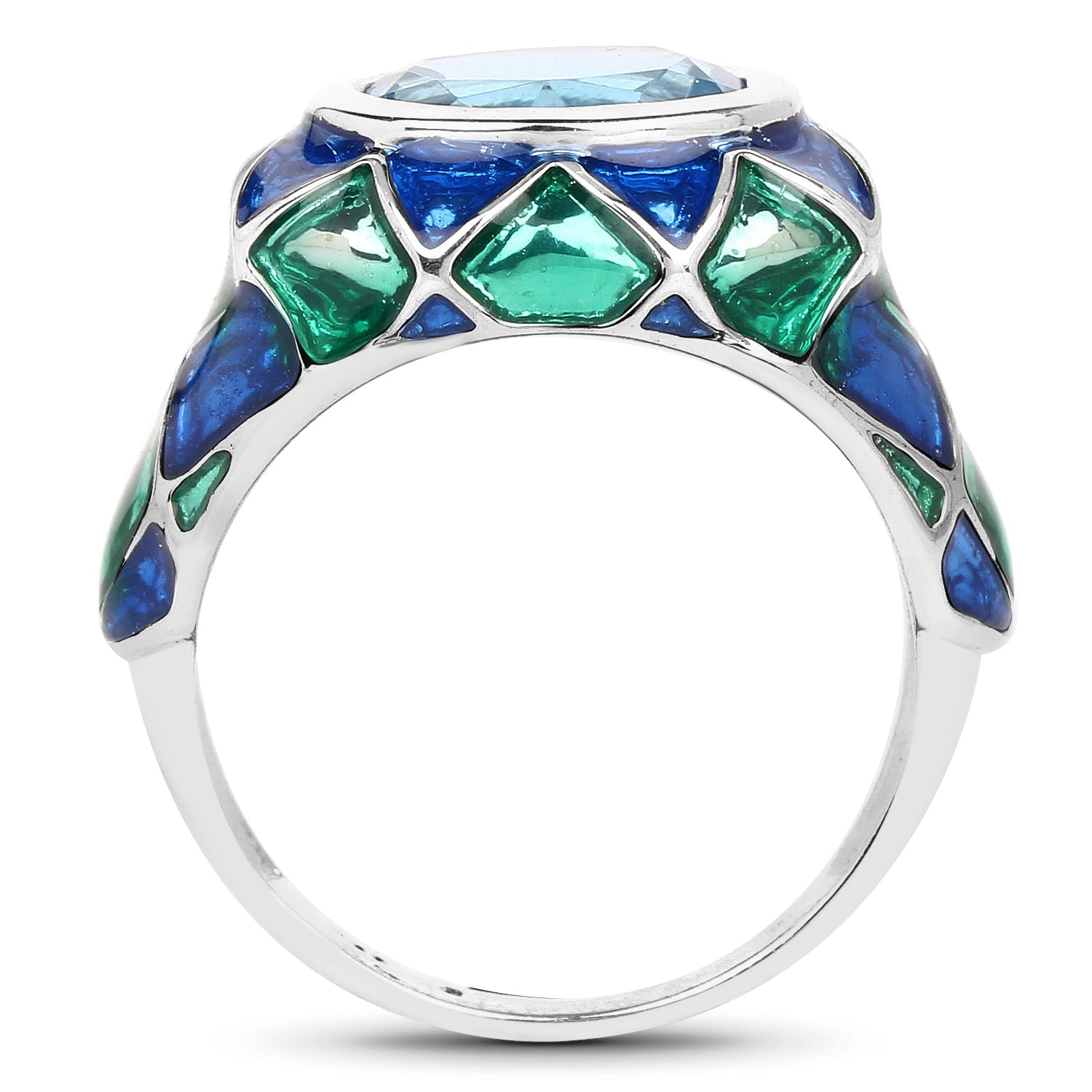 3.25 Carat Genuine Swiss Blue Topaz .925 Sterling Silver Ring by Bids.com
