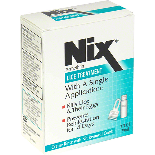 Nix Creme Rinse Lice Treatment With Nit Removal Comb 