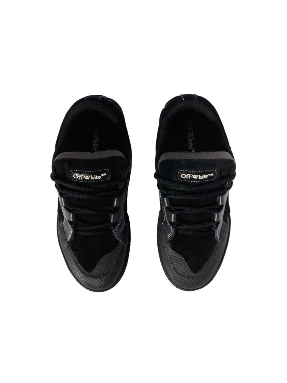 Off White Men Black 779 Vulcanized Leather Sneakers by Luosophy