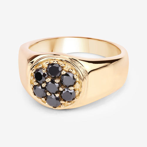 0.91 Carat Genuine Black Diamond .925 Sterling Silver Ring by Bids.com