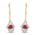 1.20 Carat Genuine Pink Tourmaline .925 Sterling Silver Earrings  DestGlow