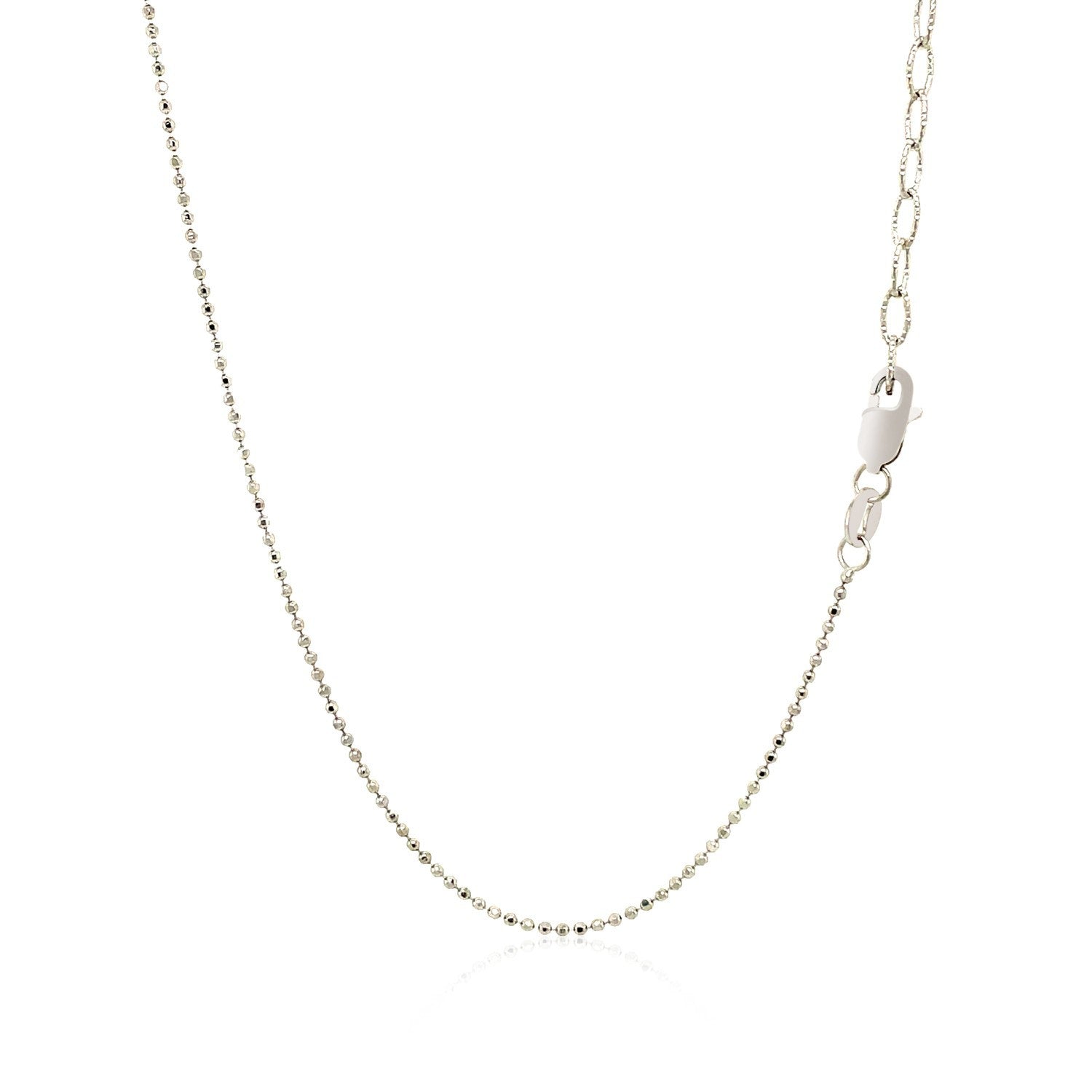 14k White Gold Necklace with Round Diamond Charms by Bids.com