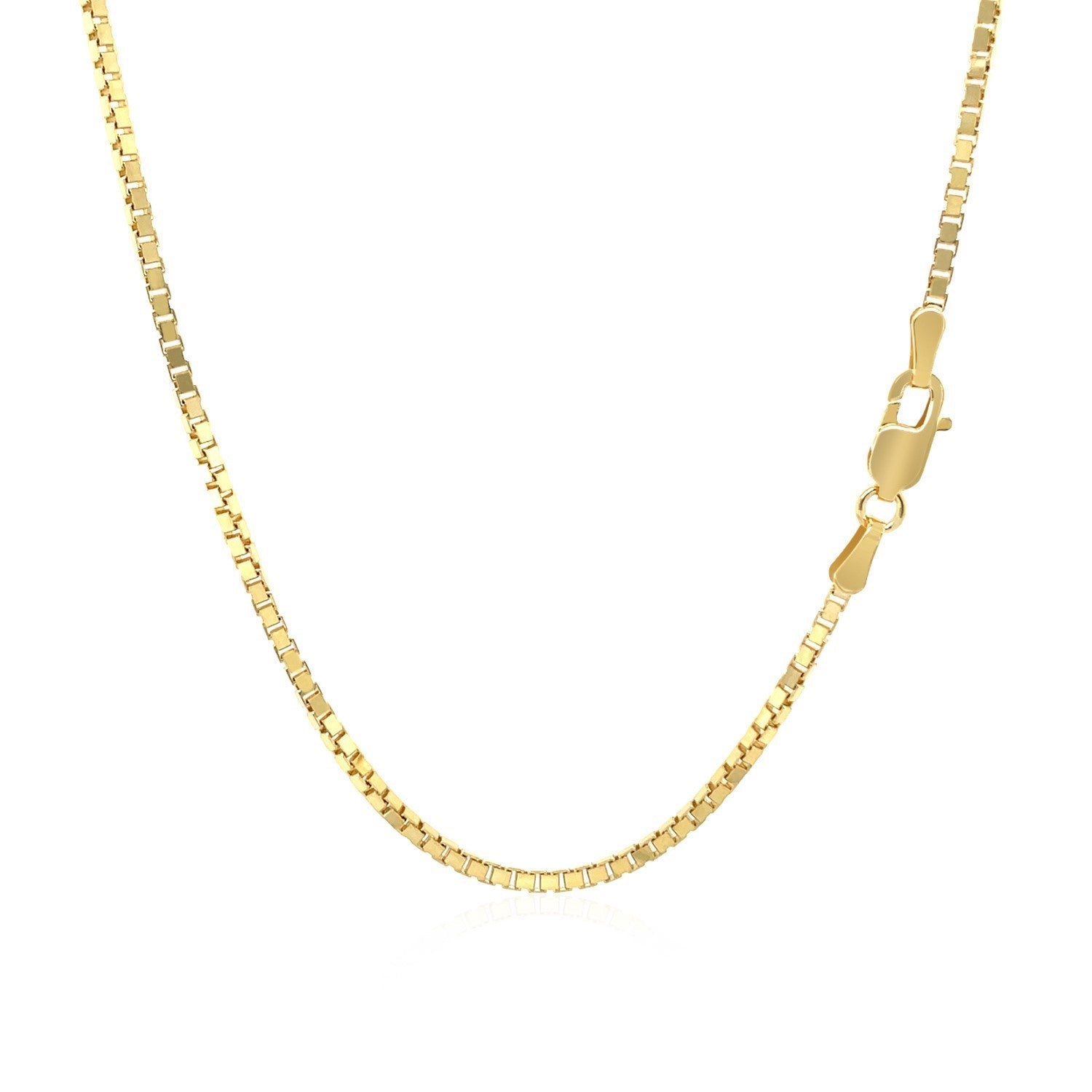 10k Yellow Gold Classic Box Chain (1.40 mm) by Bids.com