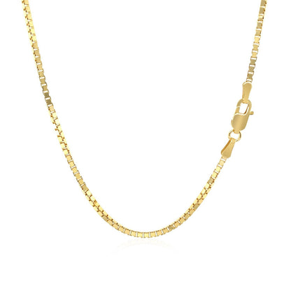 10k Yellow Gold Classic Box Chain (1.40 mm) by Bids.com