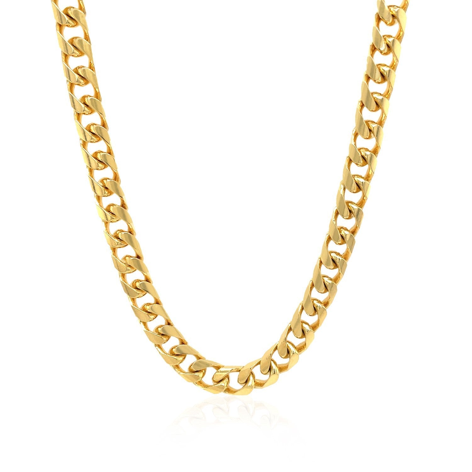 5.8mm 14k Yellow Gold Solid Miami Cuban Chain by Bids.com