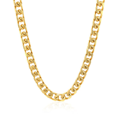 5.8mm 14k Yellow Gold Solid Miami Cuban Chain by Bids.com