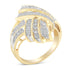 10K Yellow Gold Diamond Bypass Cocktail Ring (1 1/5 Cttw, I-J Color, I2-I3 Clarity) - Size 8 by Bids.com