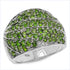 3.16 Carat Genuine Chrome Diopside .925 Sterling Silver Ring by Bids.com