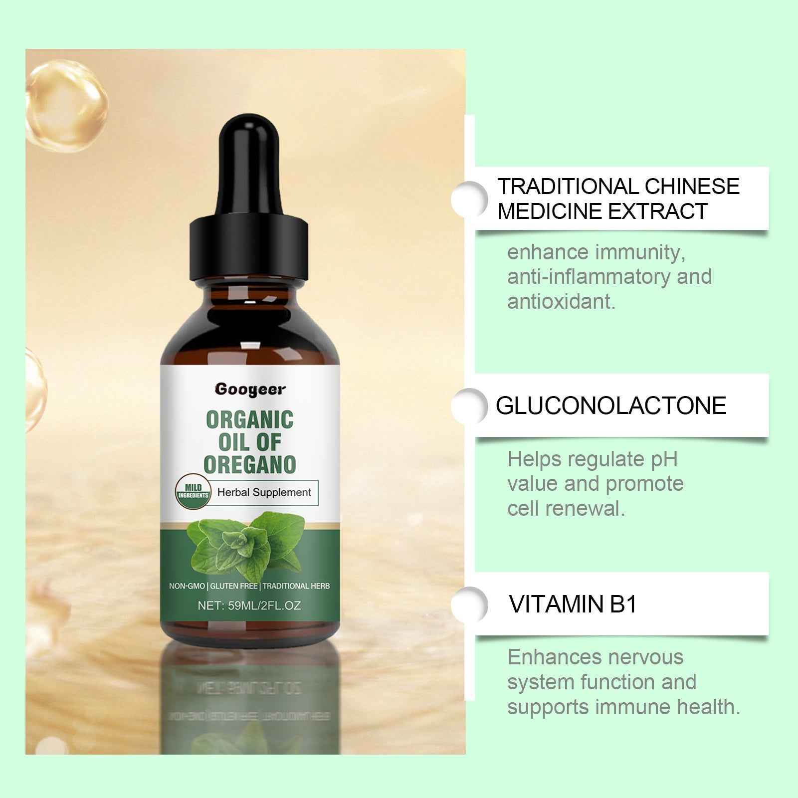 Organic Oregano Oil 59ml – Herbal Supplement, Non-GMO &amp; Gluten Free | Traditional Herbal Support