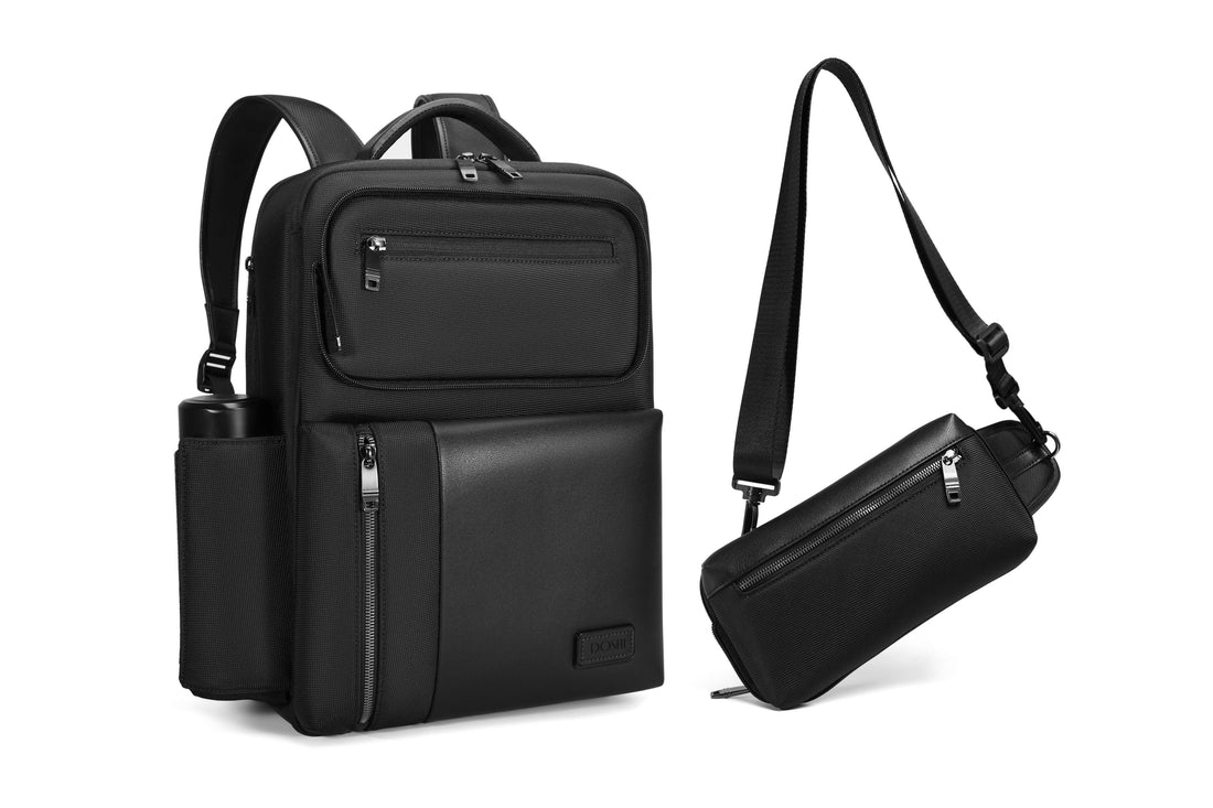 Pro Travel Vegan Backpack 306 - Semi-Expandable w/ Pouch  DestGlow