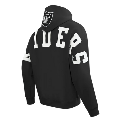 Pro Standard Las Vegas Raiders Wingspan Drop Shoulder Hoodie - Black by Denim Exchange