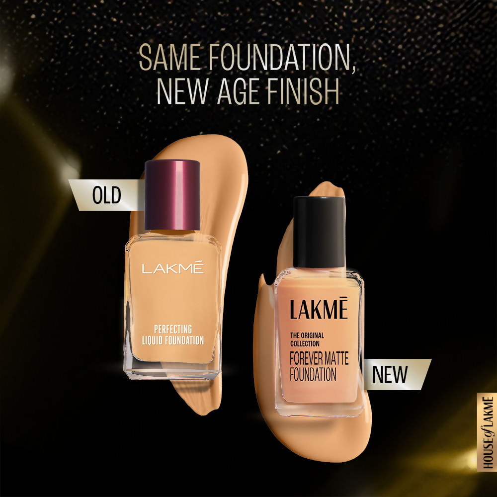 Lakme Forever Matte Foundation For Superior Coverage - Resist Coral