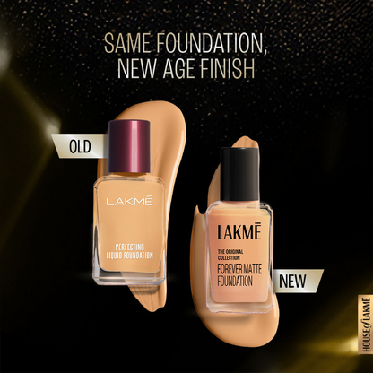 Lakme Forever Matte Foundation For Superior Coverage - Resist Coral