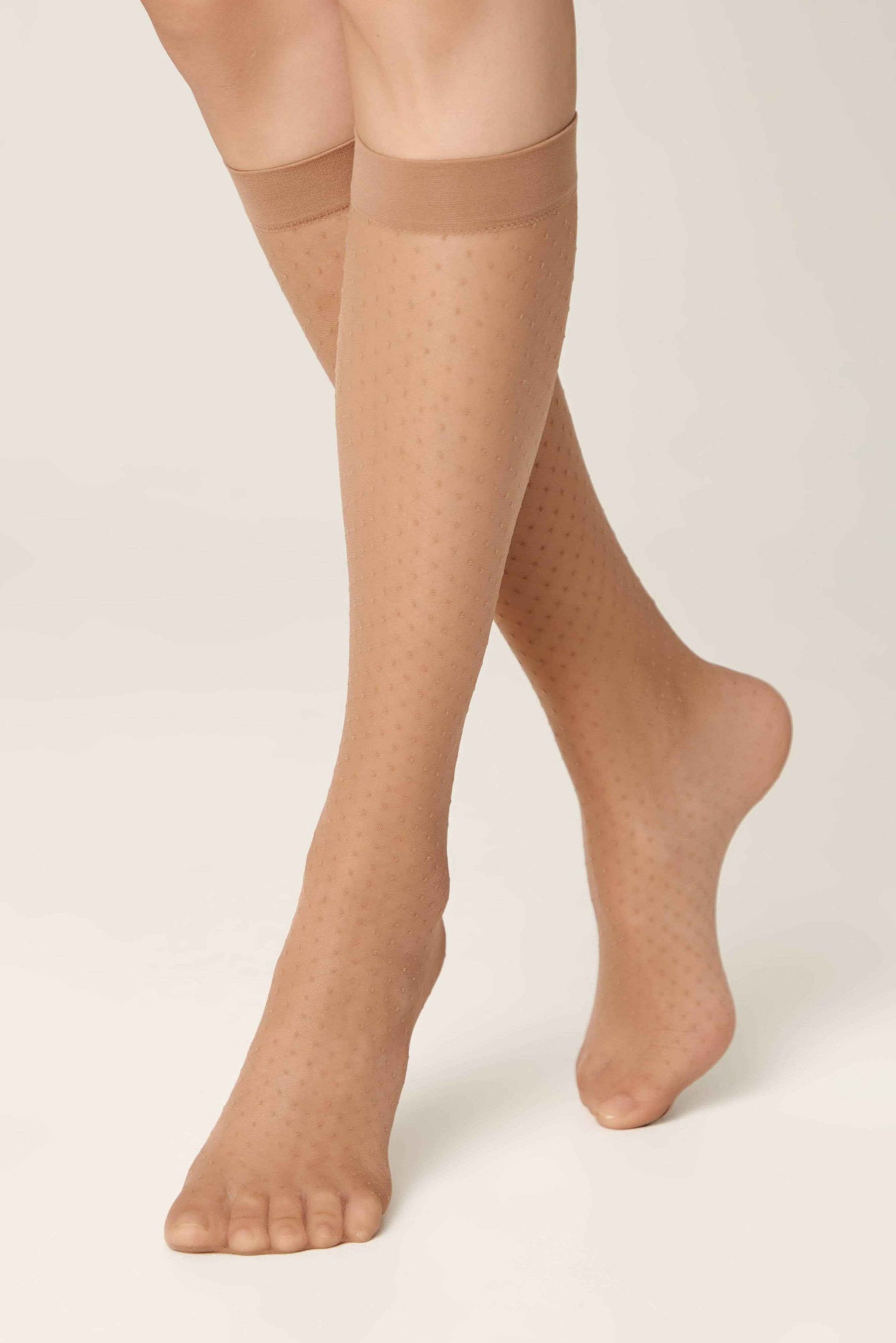 Fantasy Knee Highs Conte Perla - Geometric Dot Pattern