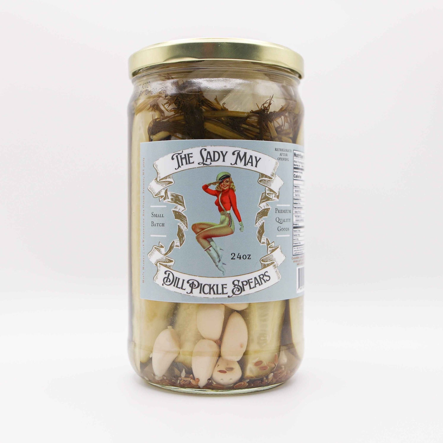 The Lady May Dill Pickle Spears - Small Batch Southern Garlic Dill Pickles
