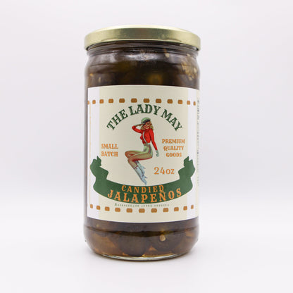 Sweet Heat Candied Jalapeños 2 pack – The Lady May’s Small-Batch Cowboy Candy | Sweet &amp; Spicy Pickled Jalapeños in 24oz Glass Jar by The Lady May