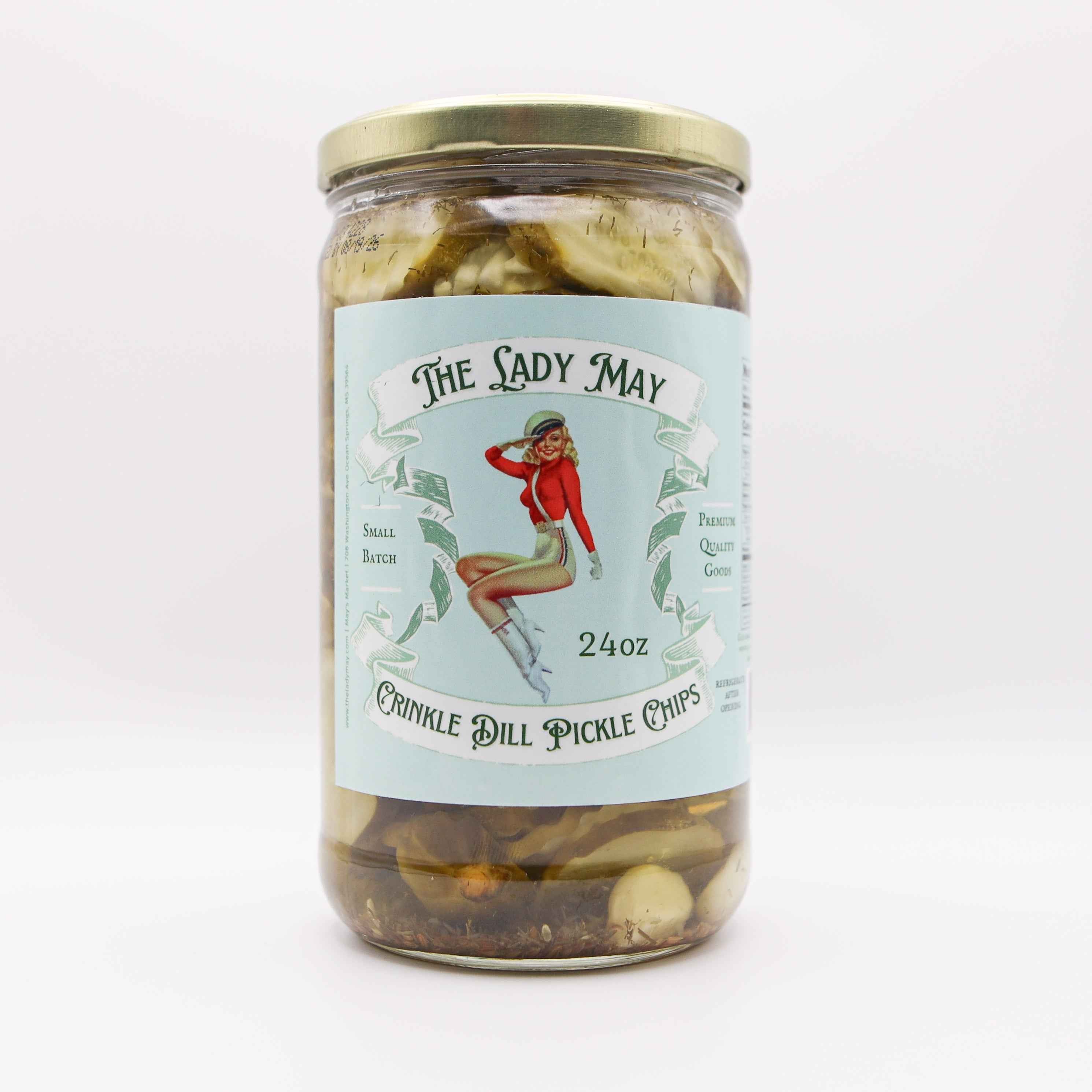 The Lady May Crinkle Dill Pickle Chips - Small Batch Southern Pickles