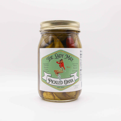The Lady May Mild Pickled Okra - Small Batch Southern Garlic Dill Okra