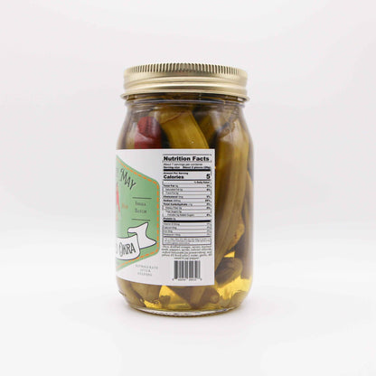 The Lady May Mild Pickled Okra - Small Batch Southern Garlic Dill Okra