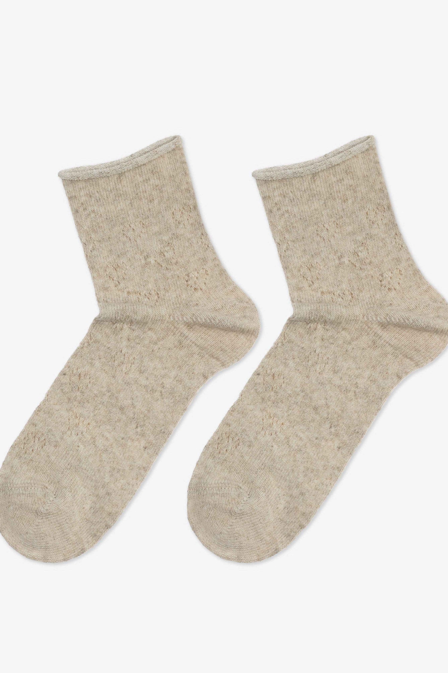 Cotton Linen Socks Conte Classic 542 - Hearts Pattern